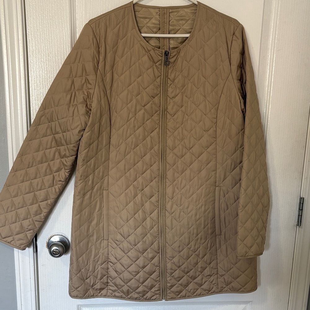 DKNY Women's Quilted Brown Lightweight Jacket